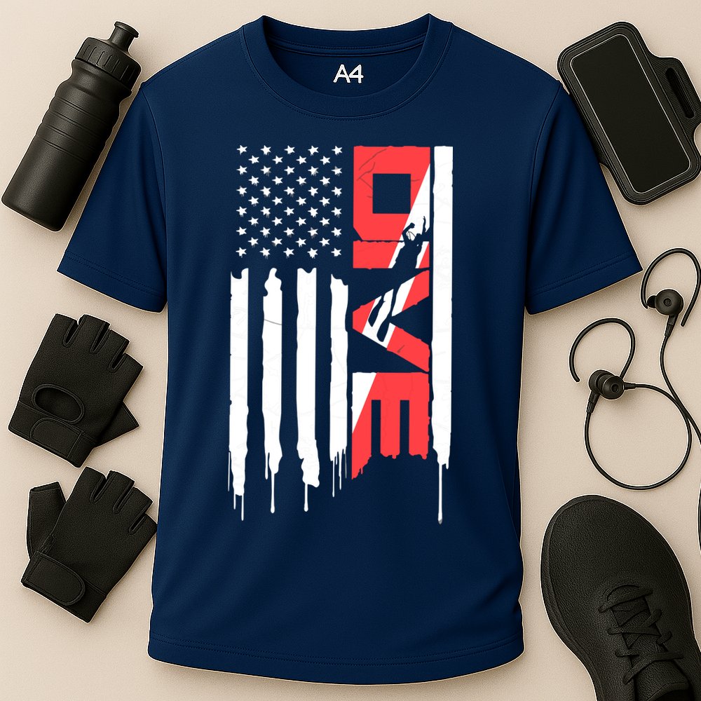 Scuba Diving Diver Down Flag | Scuba Diver | Scuba Diving Performance Shirt