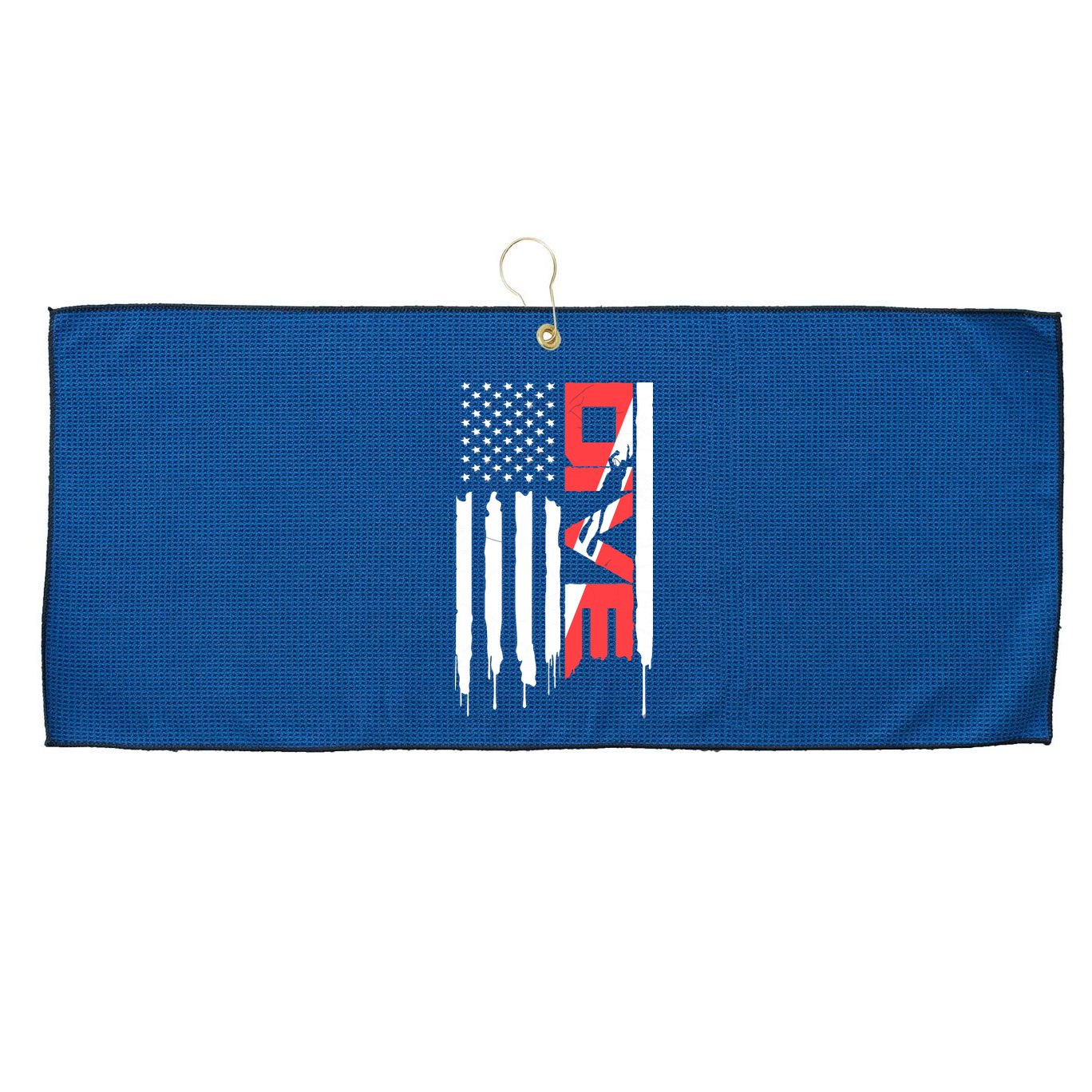 Scuba Diving Diver Down Flag | Scuba Diver | Scuba Diving Large Microfiber Waffle Golf Towel