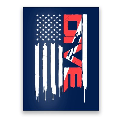 Scuba Diving Diver Down Flag | Scuba Diver | Scuba Diving Poster