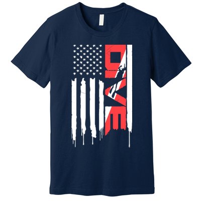 Scuba Diving Diver Down Flag | Scuba Diver | Scuba Diving Premium T-Shirt