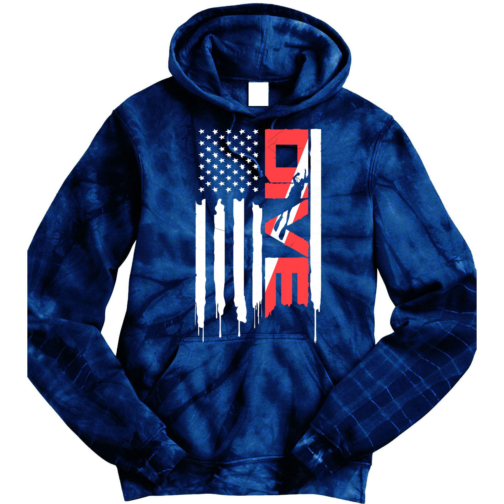 Scuba Diving Diver Down Flag | Scuba Diver | Scuba Diving Tie Dye Hoodie