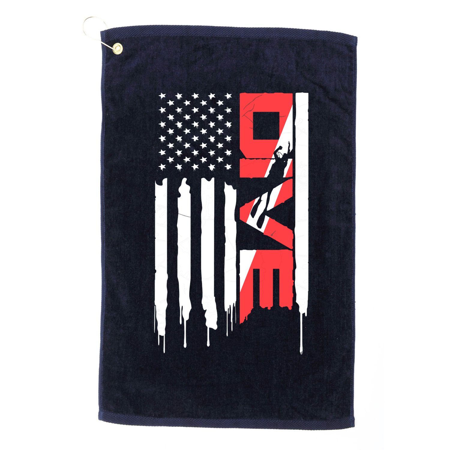 Scuba Diving Diver Down Flag | Scuba Diver | Scuba Diving Golf Towel