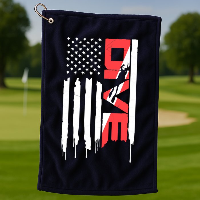 Scuba Diving Diver Down Flag | Scuba Diver | Scuba Diving Golf Towel