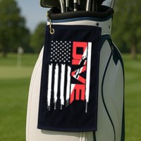 Scuba Diving Diver Down Flag | Scuba Diver | Scuba Diving Golf Towel