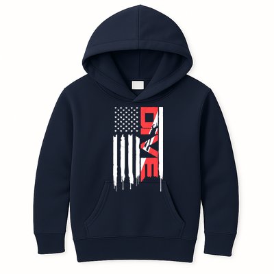 Scuba Diving Diver Down Flag | Scuba Diver | Scuba Diving Kids Hoodie