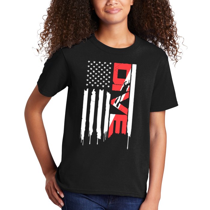 Scuba Diving Diver Down Flag | Scuba Diver | Scuba Diving Kids T-Shirt