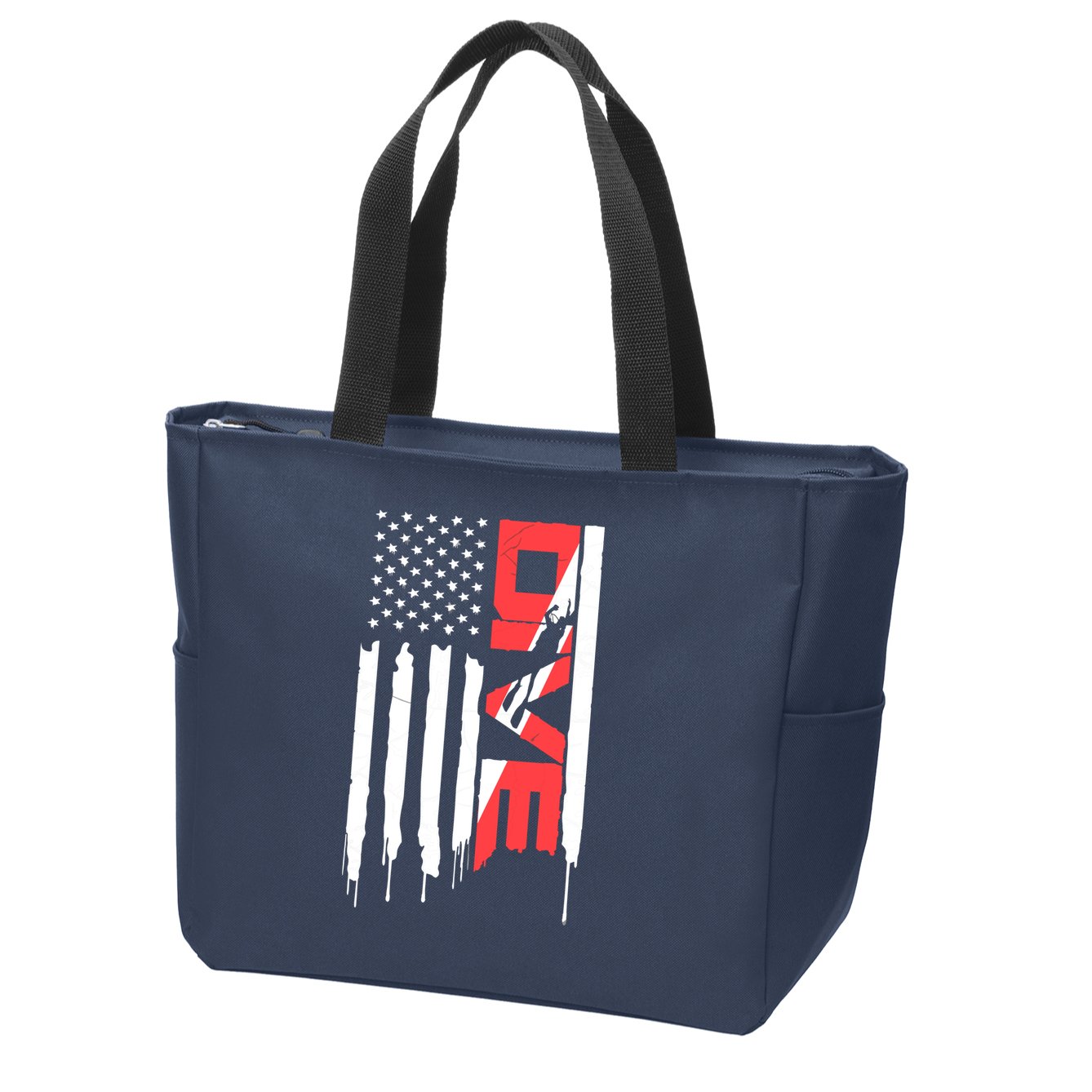 Scuba Diving Diver Down Flag | Scuba Diver | Scuba Diving Zip Tote Bag