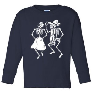 Skeletons Dancing Day Of Dead Dia De Los Muertos Halloween Party Skeleton Toddler Long Sleeve Shirt