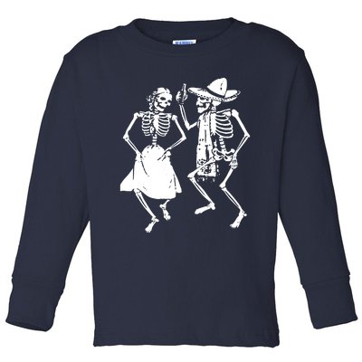 Skeletons Dancing Day Of Dead Dia De Los Muertos Halloween Party Skeleton Toddler Long Sleeve Shirt