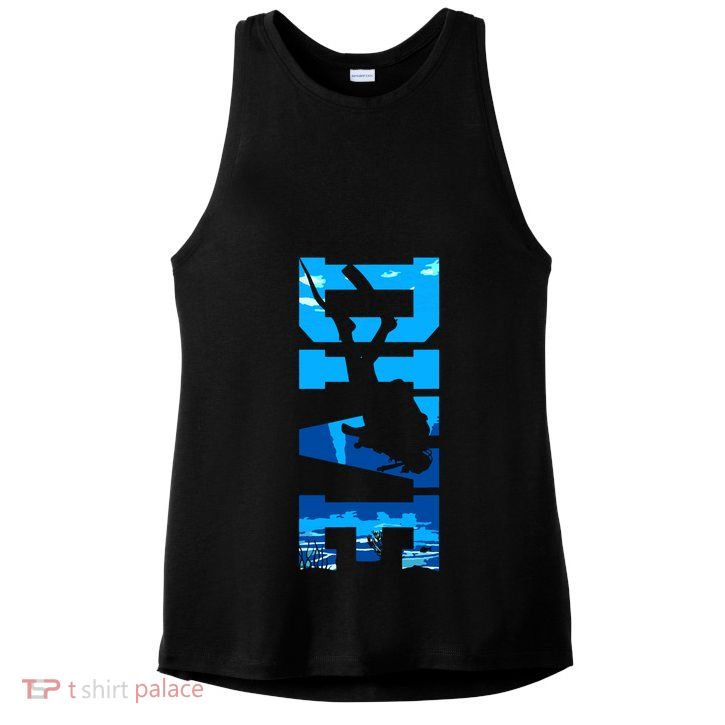 Scuba Diving DIVE Scuba Diver Gift Ladies PosiCharge Tri-Blend Wicking Tank