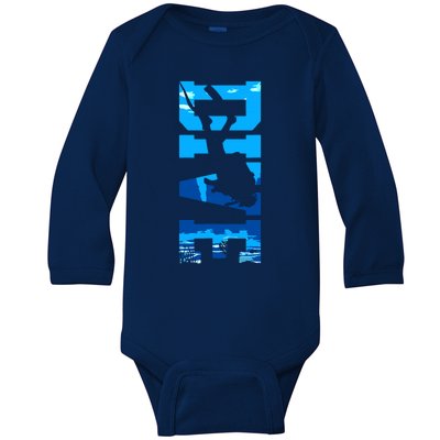 Scuba Diving DIVE Scuba Diver Gift Baby Long Sleeve Bodysuit