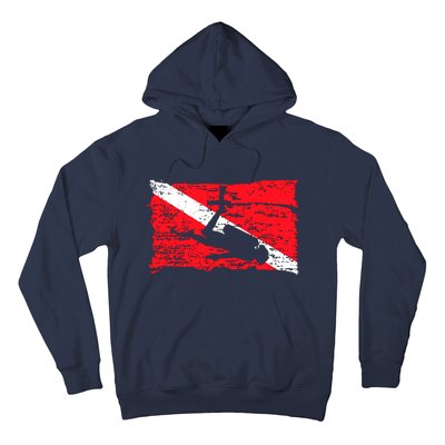 Scuba Diving Diver Down Flag Awesome Marine Diver Dive Gift Hoodie