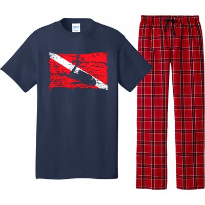 Scuba Diving Diver Down Flag Awesome Marine Diver Dive Gift Pajama Set