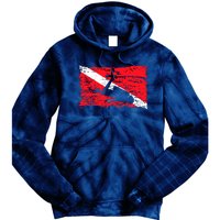 Scuba Diving Diver Down Flag Awesome Marine Diver Dive Gift Tie Dye Hoodie