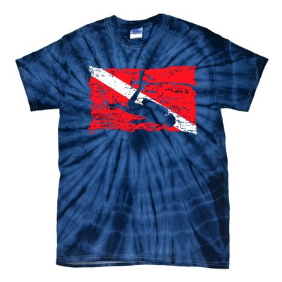 Scuba Diving Diver Down Flag Awesome Marine Diver Dive Gift Tie-Dye T-Shirt