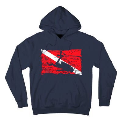 Scuba Diving Diver Down Flag Awesome Marine Diver Dive Gift Tall Hoodie