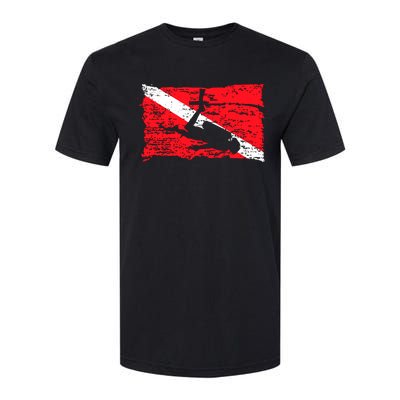 Scuba Diving Diver Down Flag Awesome Marine Diver Dive Gift Softstyle CVC T-Shirt