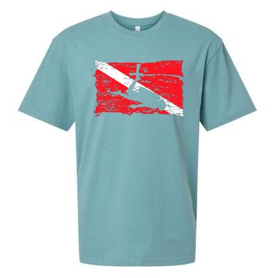 Scuba Diving Diver Down Flag Awesome Marine Diver Dive Gift Sueded Cloud Jersey T-Shirt