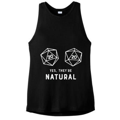 Slimecicle Dice D20 Yes They’Re Natural Ladies PosiCharge Tri-Blend Wicking Tank