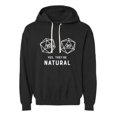 Slimecicle Dice D20 Yes They’Re Natural Garment-Dyed Fleece Hoodie