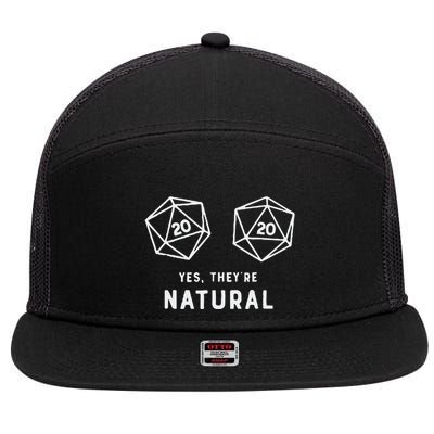 Slimecicle Dice D20 Yes They’Re Natural 7 Panel Mesh Trucker Snapback Hat