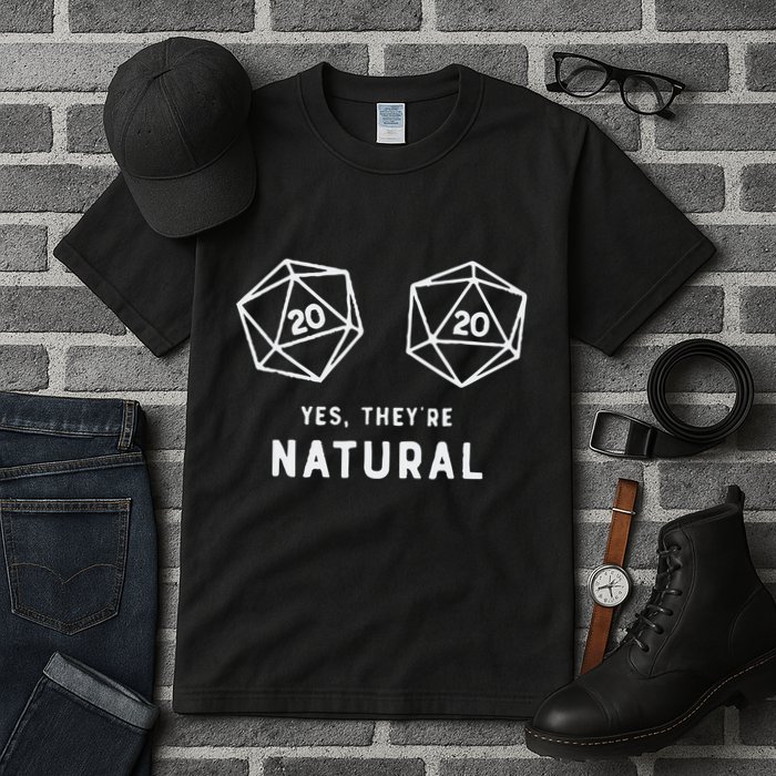 Slimecicle Dice D20 Yes They’Re Natural Tall T-Shirt