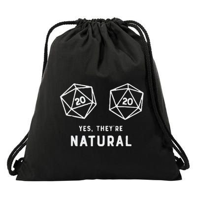 Slimecicle Dice D20 Yes They’Re Natural Drawstring Bag