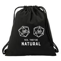 Slimecicle Dice D20 Yes They’Re Natural Drawstring Bag