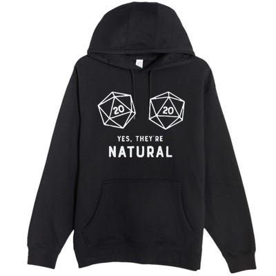 Slimecicle Dice D20 Yes They’Re Natural Premium Pullover Hoodie