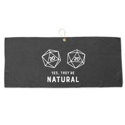 Slimecicle Dice D20 Yes They’Re Natural Large Microfiber Waffle Golf Towel