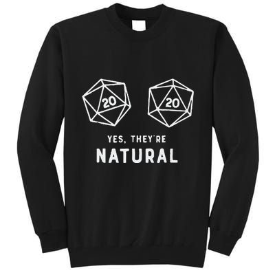 Slimecicle Dice D20 Yes They’Re Natural Tall Sweatshirt