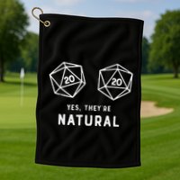 Slimecicle Dice D20 Yes They’Re Natural Golf Towel
