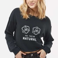 Slimecicle Dice D20 Yes They’Re Natural Cropped Pullover Crew