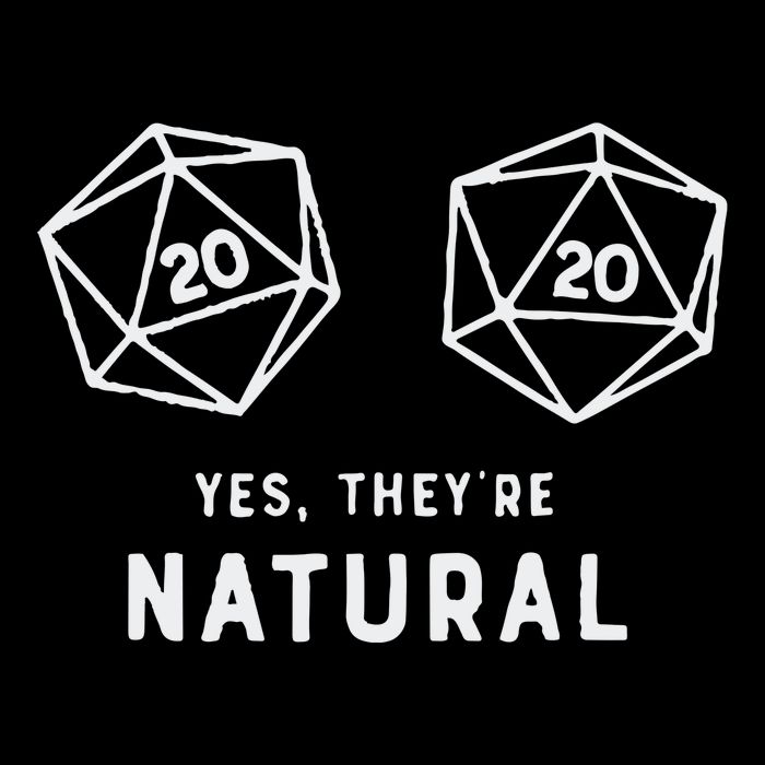 Slimecicle Dice D20 Yes They’Re Natural Ladies Long Sleeve Shirt