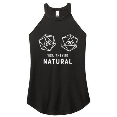 Slimecicle Dice D20 Yes They’Re Natural Women's Perfect Tri Rocker Tank