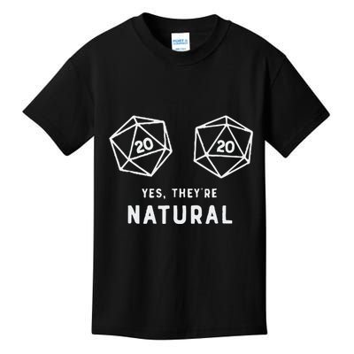 Slimecicle Dice D20 Yes They’Re Natural Kids T-Shirt