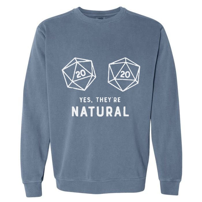 Slimecicle Dice D20 Yes They’Re Natural Garment-Dyed Sweatshirt
