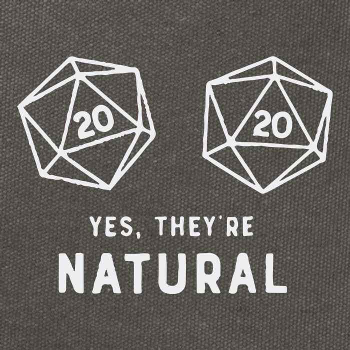 Slimecicle Dice D20 Yes They’Re Natural Cotton Canvas Backpack
