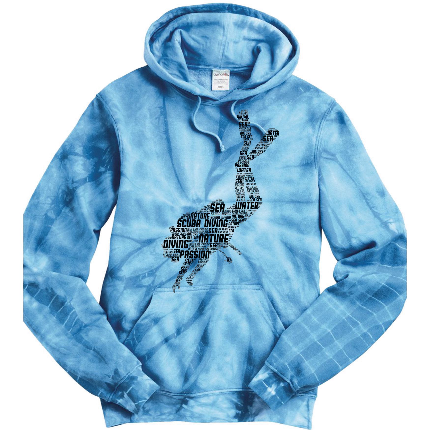 Scuba Diving Diver Dive Tie Dye Hoodie