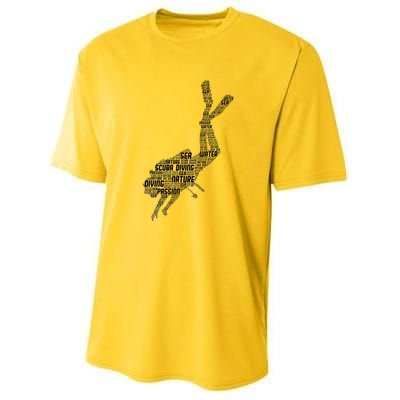 Scuba Diving Diver Dive Youth Performance Sprint T-Shirt