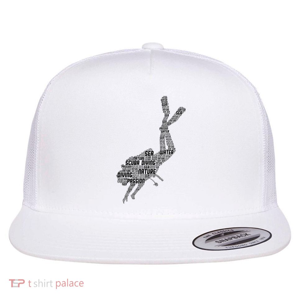Scuba Diving Diver Dive Flatbill Hat