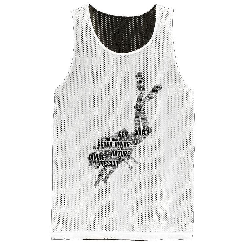 Scuba Diving Diver Dive Mesh Reversible Basketball Jersey Tank