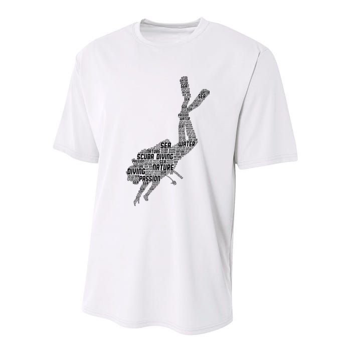 Scuba Diving Diver Dive Youth Performance Sprint T-Shirt