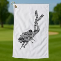 Scuba Diving Diver Dive Golf Towel