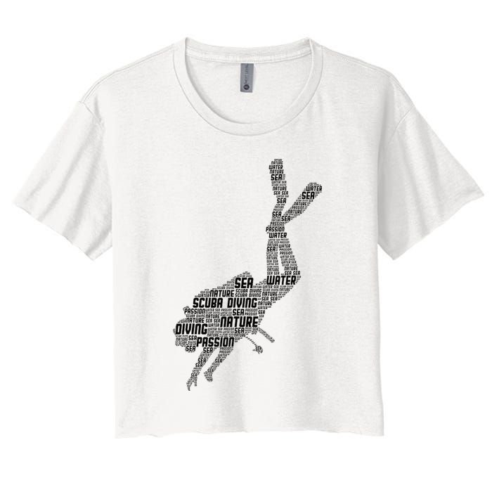 Scuba Diving Diver Dive Women's Crop Top Tee