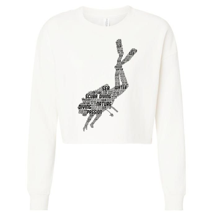Scuba Diving Diver Dive Cropped Pullover Crew