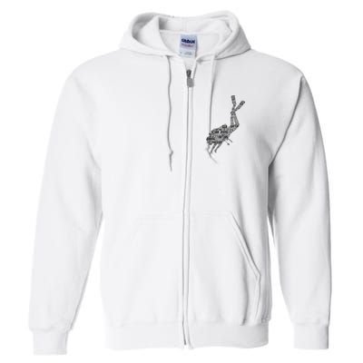 Scuba Diving Diver Dive Full Zip Hoodie