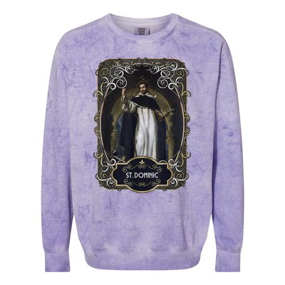 St. Dominic De Guzman Catholic Saint Colorblast Crewneck Sweatshirt