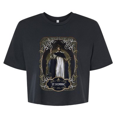 St. Dominic De Guzman Catholic Saint Bella+Canvas Jersey Crop Tee