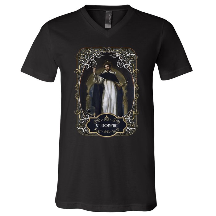 St. Dominic De Guzman Catholic Saint V-Neck T-Shirt